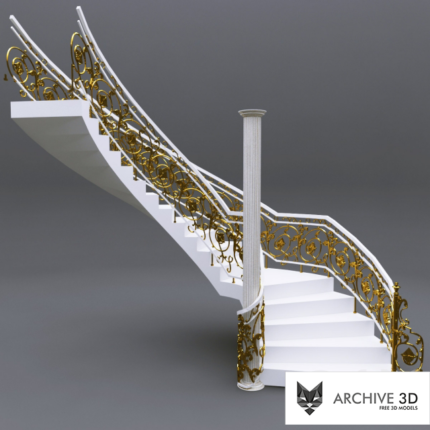 Yellow Railing 3d 3D Railing 3drailing010 - Archive 3D